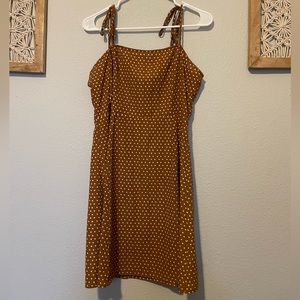 Orange and White polka dot dress